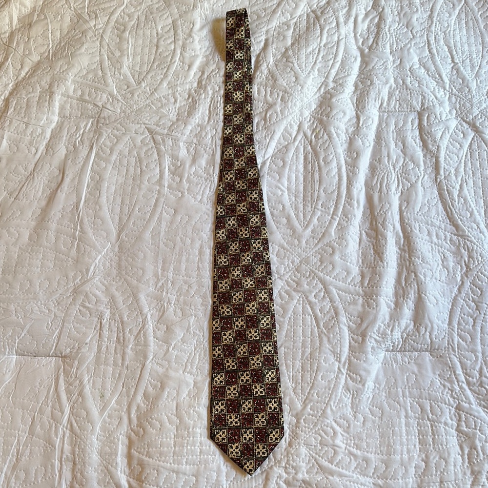Robert Talbott Brown And Cream Patterned Tie - image 1